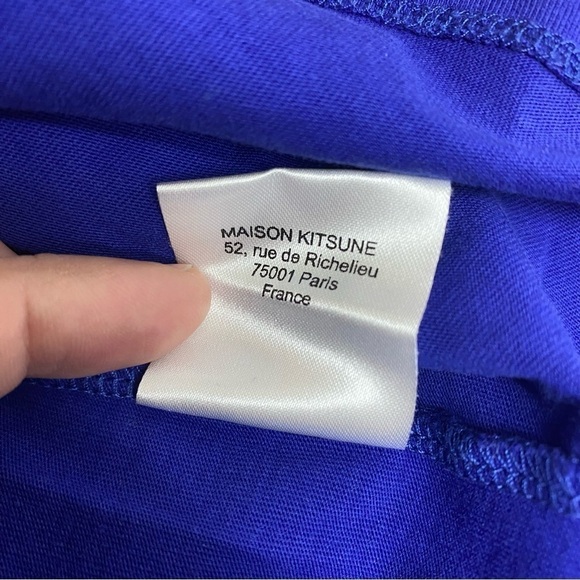 Maison Kitsuné Blue And Black T-Shirt Pop Art Size Small - Picture 7 of 8